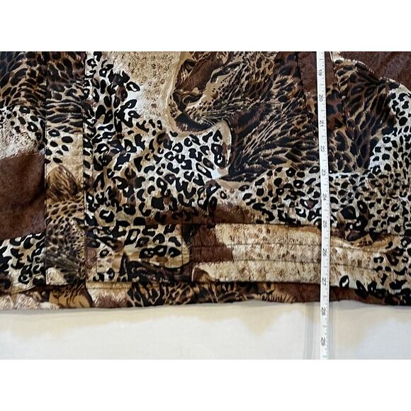 Vintage Kim Rogers Sport Silk Mixed Animal Print Bomber Jacket, Size 1X - Picture 13 of 14